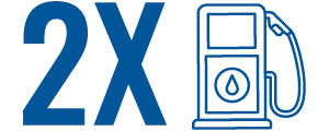 2x points gas icon